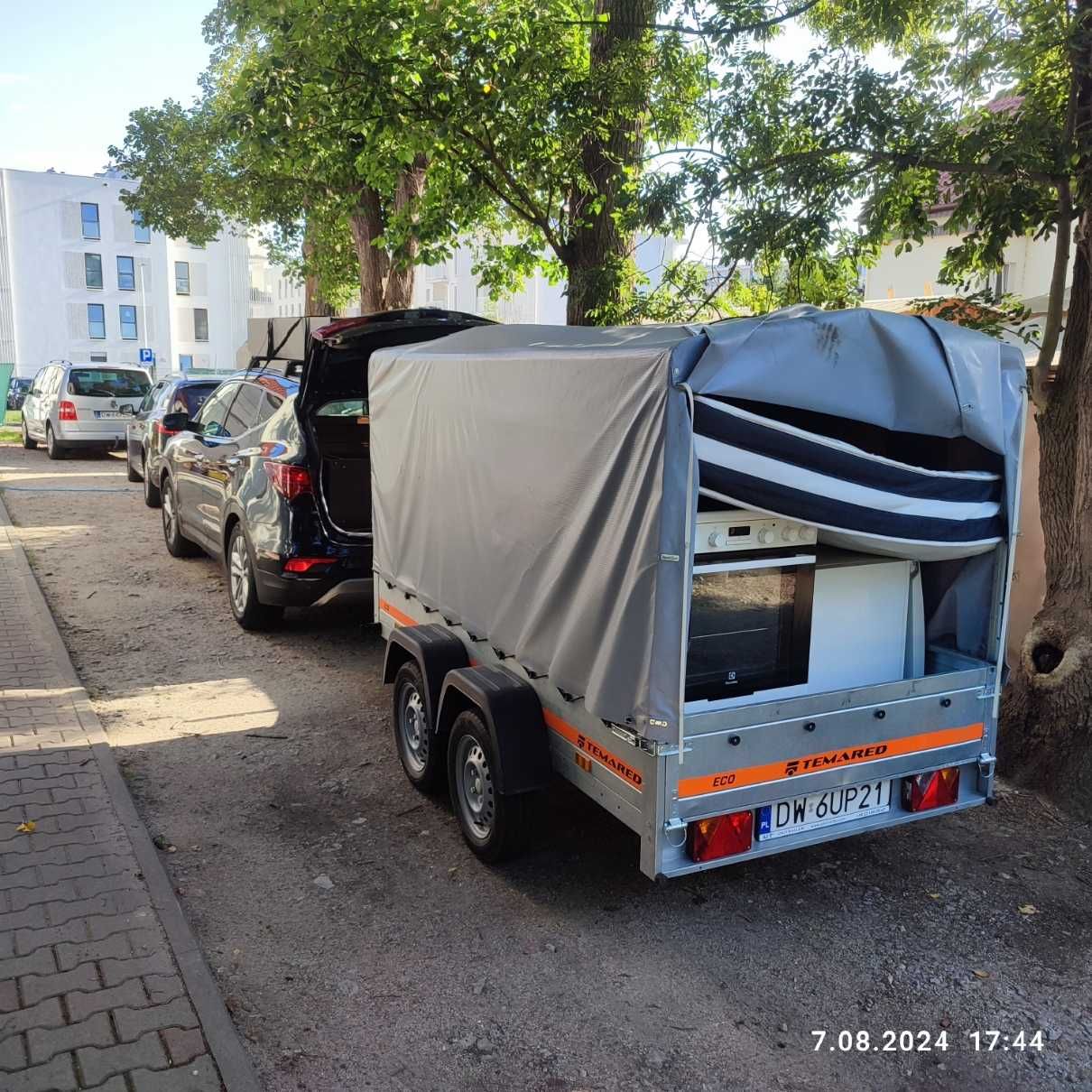 Wypożyczalnia przyczep, Wrocław Maślice 50 zł/4h DMC 750 kat.B