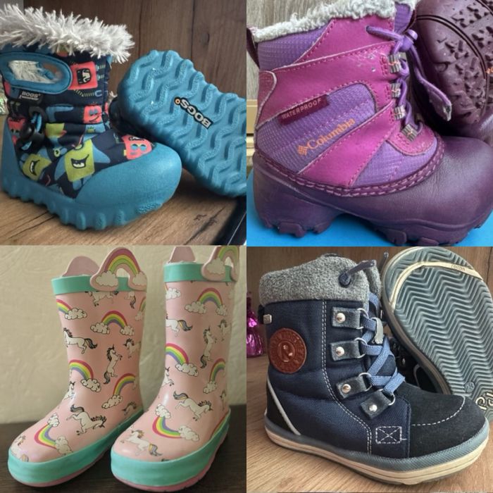 Зимові чоботи, гумові сапоги, Columbia, Reimatec, Bogs, 20,23,24,25