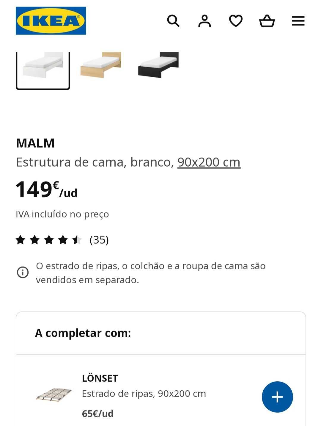 Cama Malm Ikea em muito bom estado