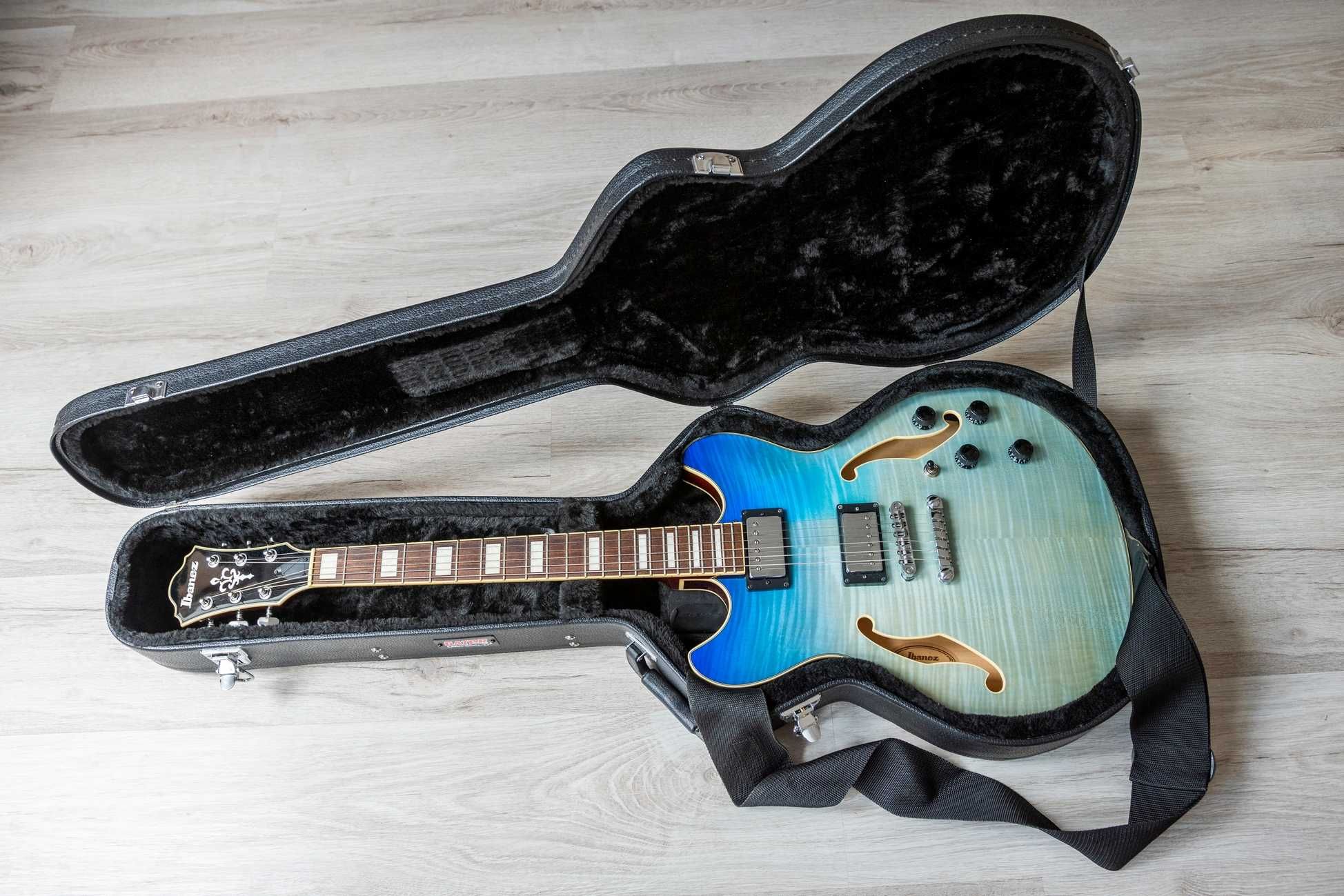 Gitara Ibanez Artcore AS73FM Azure Blue Gradient + futerał Gator