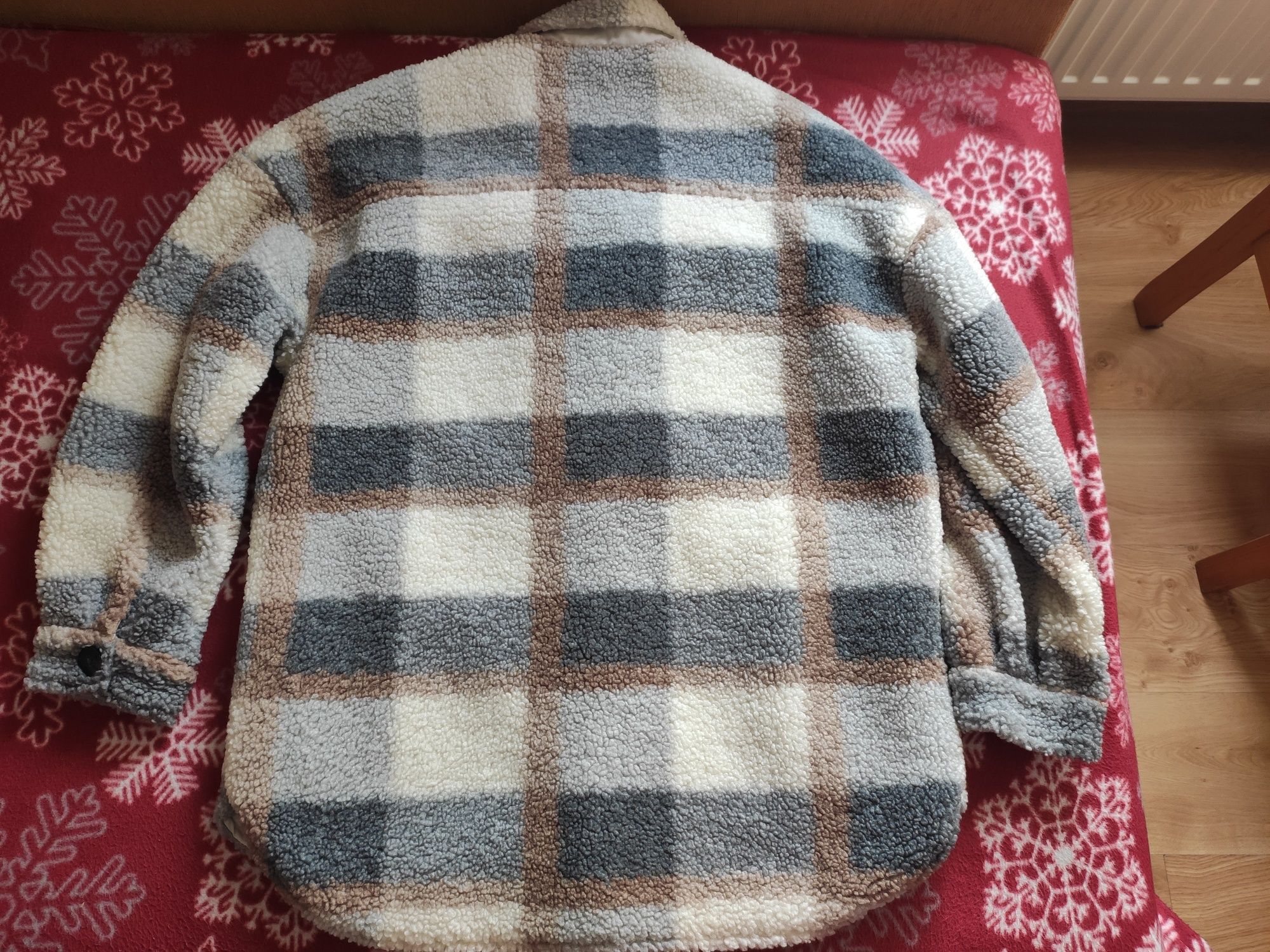 Kurtka baranek w kratkę XL/XXL jak Nowa