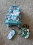 Conjunto escolar de menina - Trolly, lancheira e estojo