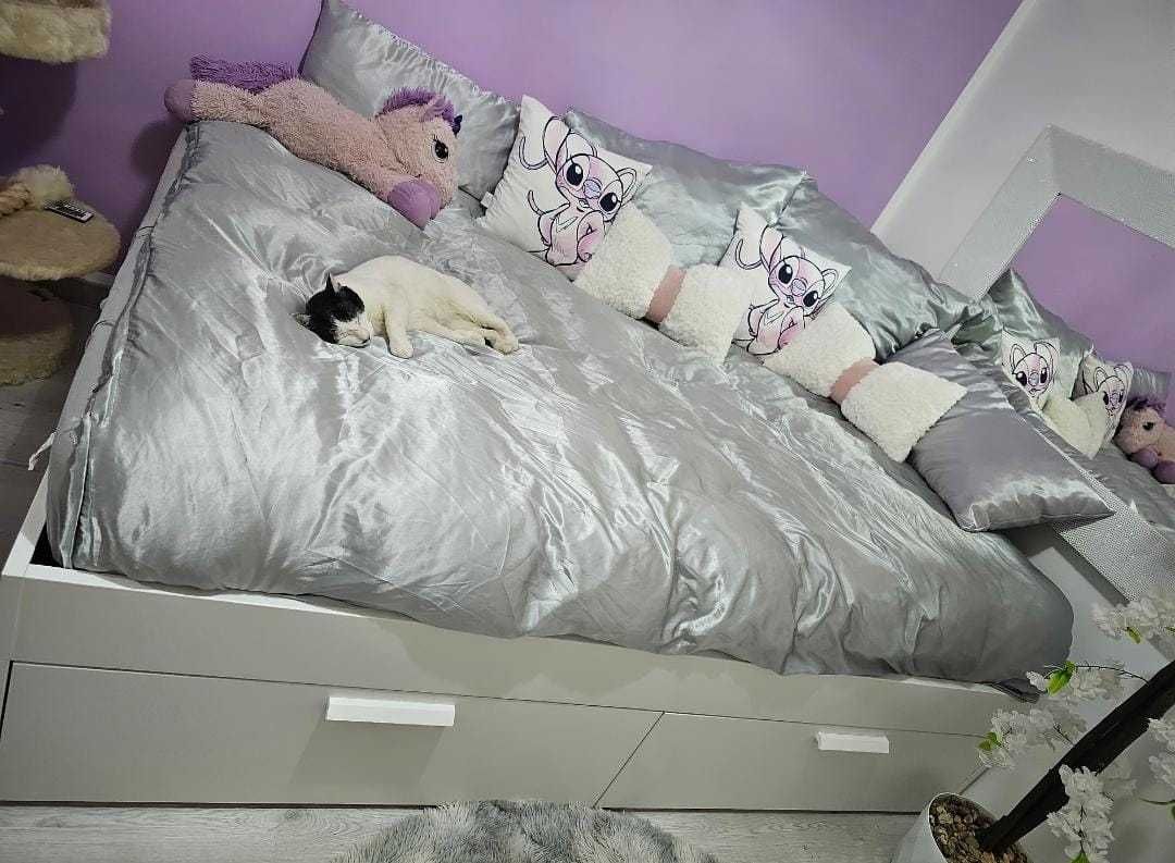 Cama 1,40X2,00m 4 gavetas branca