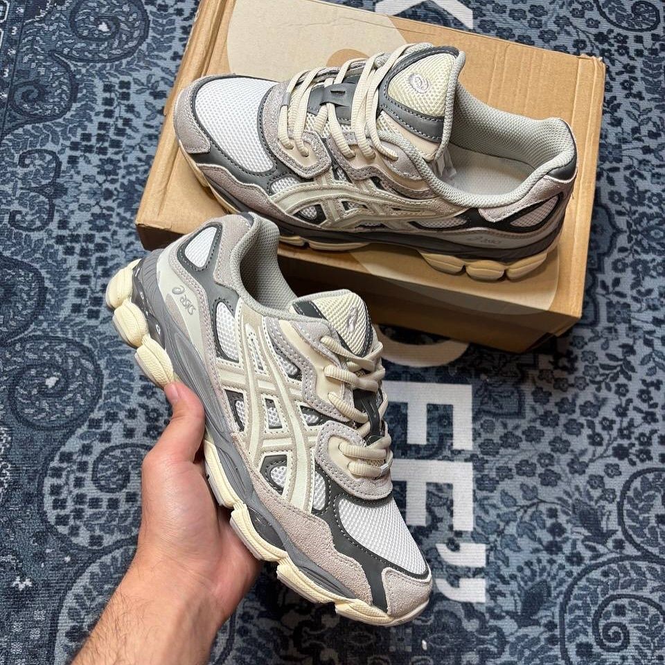 Кросівки Asics Gel NYC Cream Oyster Grey Асікс Сірі