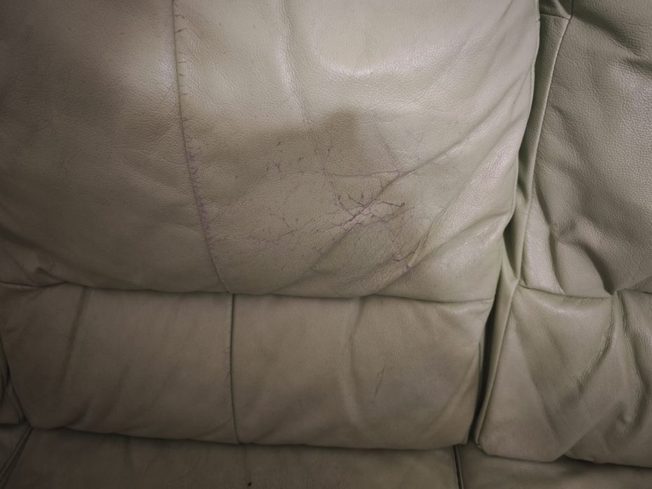 Narożnik sofa zielona skóra syntetyczna