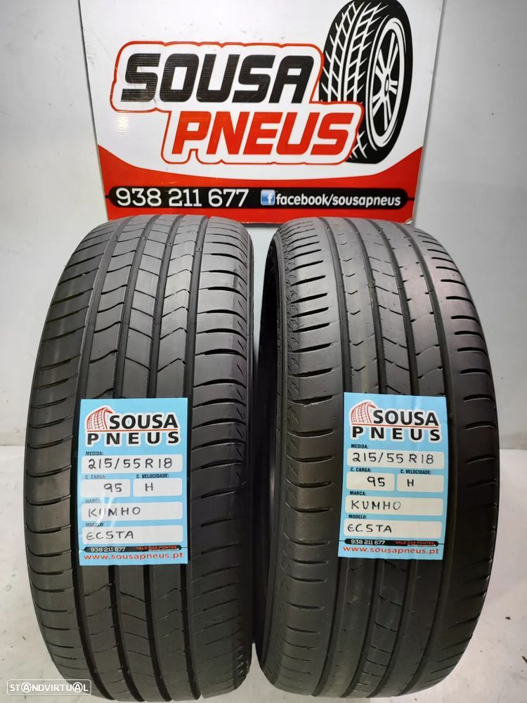 2 pneus semi novos 215-55r18 kumho - oferta da entrega