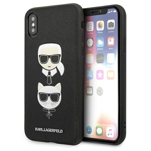 Etui Karl Lagerfeld iPhone XS Max Saffiano, Czarny