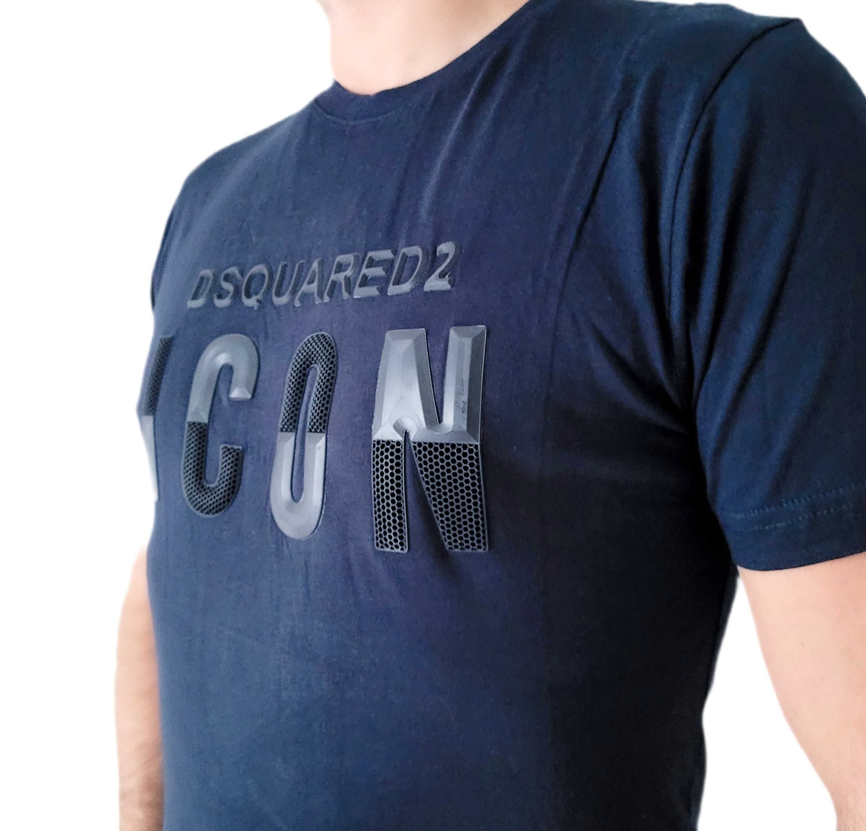 ICON T-shirt Koszulka Dsquared2  granatowa  S