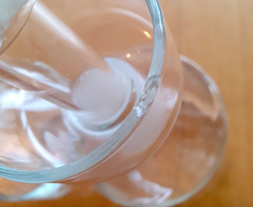 Frascos de vidro de laboratório, antigos