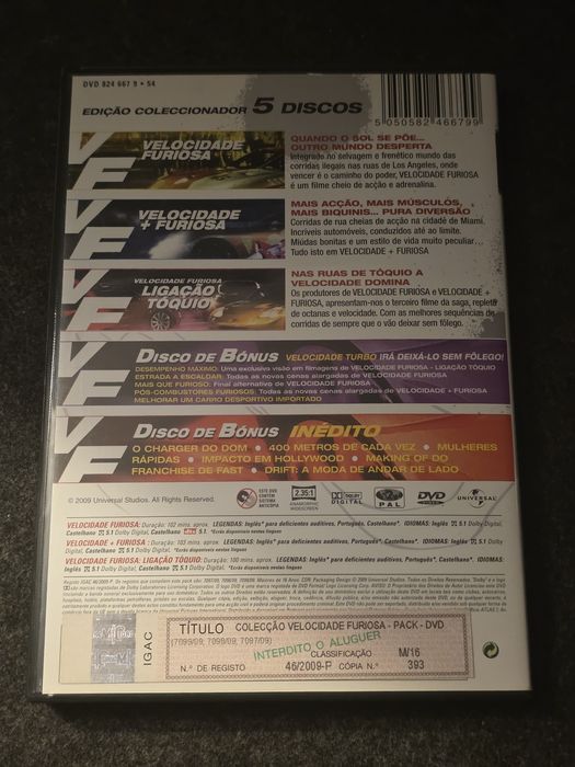 Coleção Velocidade Furiosa 1, 2 e 3