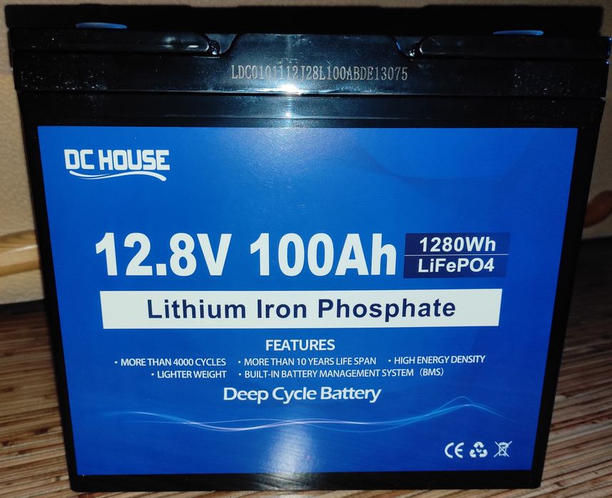 Батарея 1280Wh 12.8V 100Ah LifePO4 - DC House. Новий. Америка!