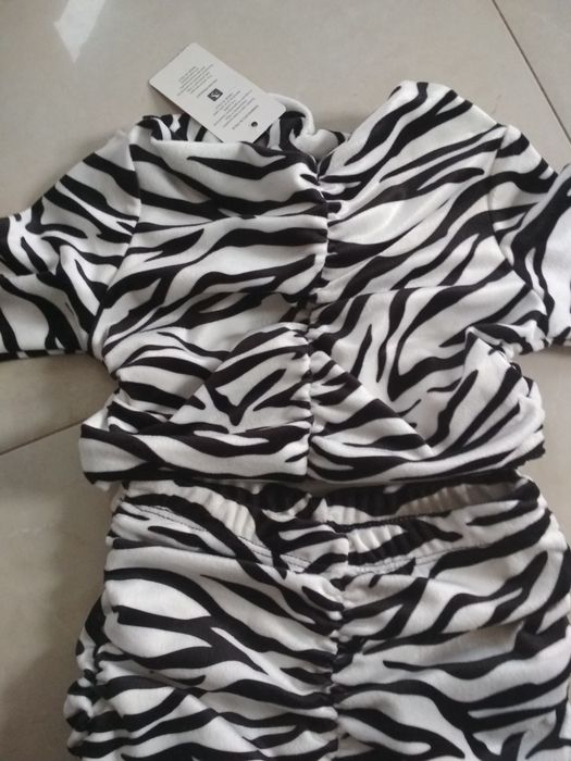 Komplet welurowy zebra , nowy 104