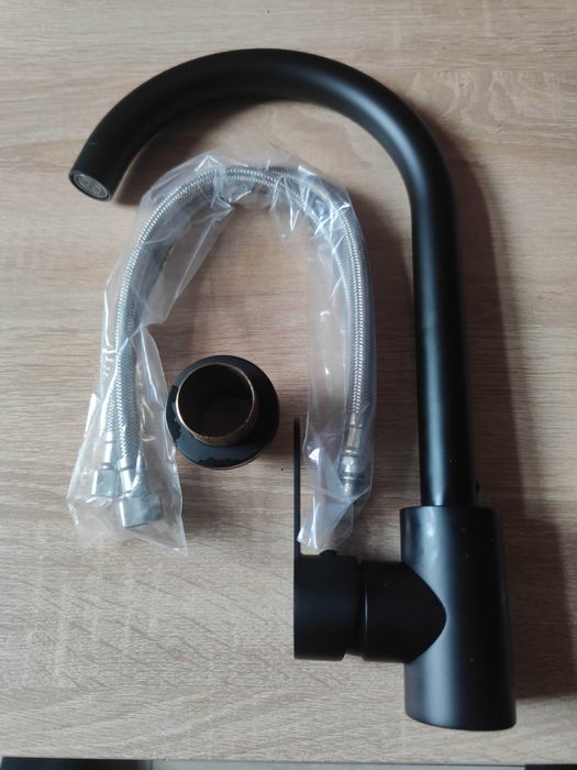 bateria kran kuchenna do zlewozmywaka pod zabudowę czarny mat