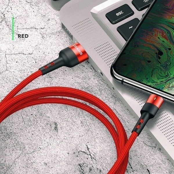 Usams Kabel USB-C 1M 3A Fast Charging - Czerwony