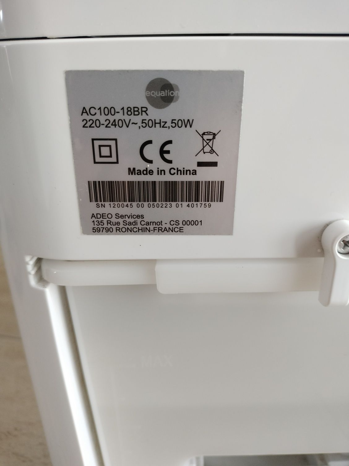 Ventilador Evaporativo Equation 50W