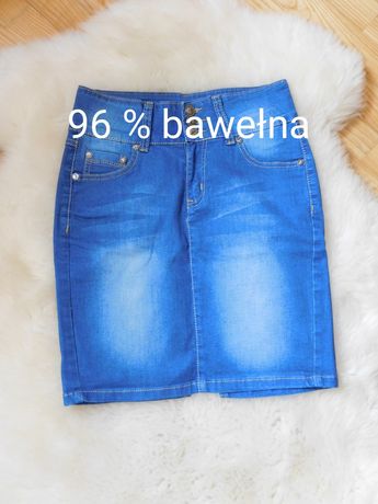 Jeansowa spódnica bawełniana M