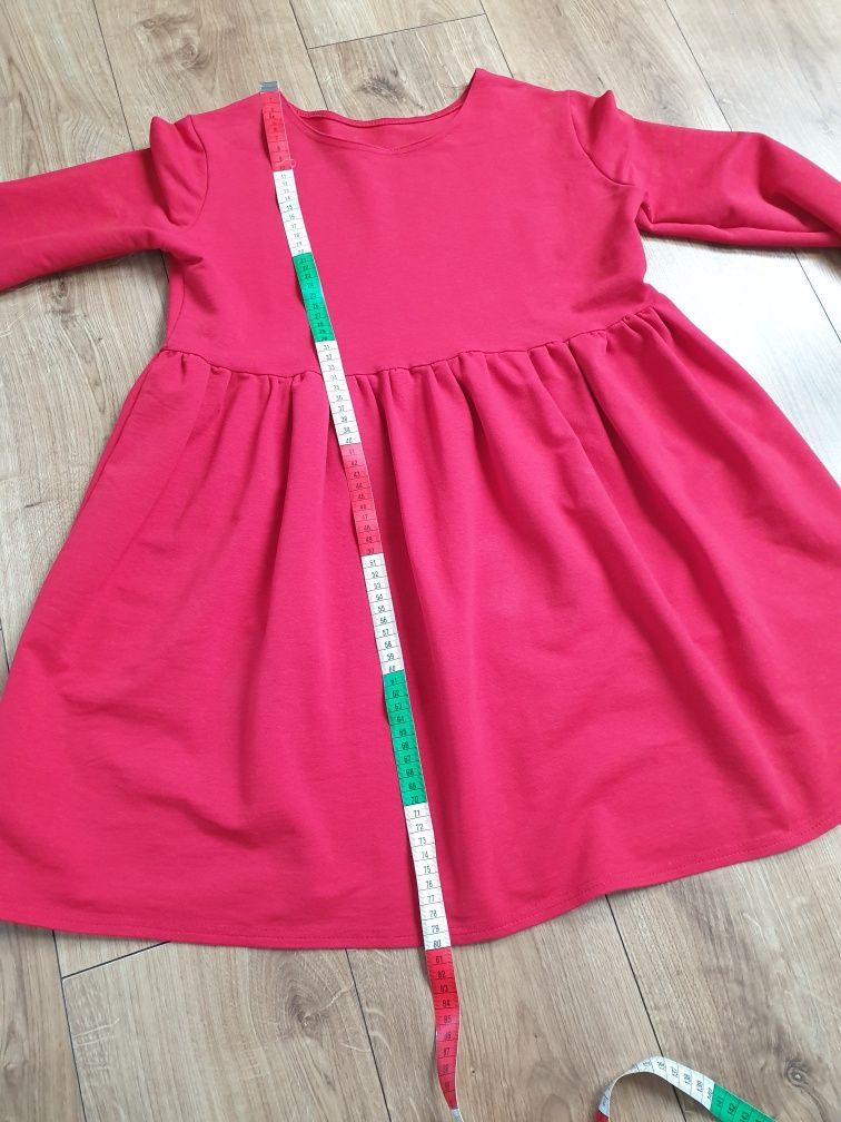 Sukienka czerwona oversize S-L/ciążowa