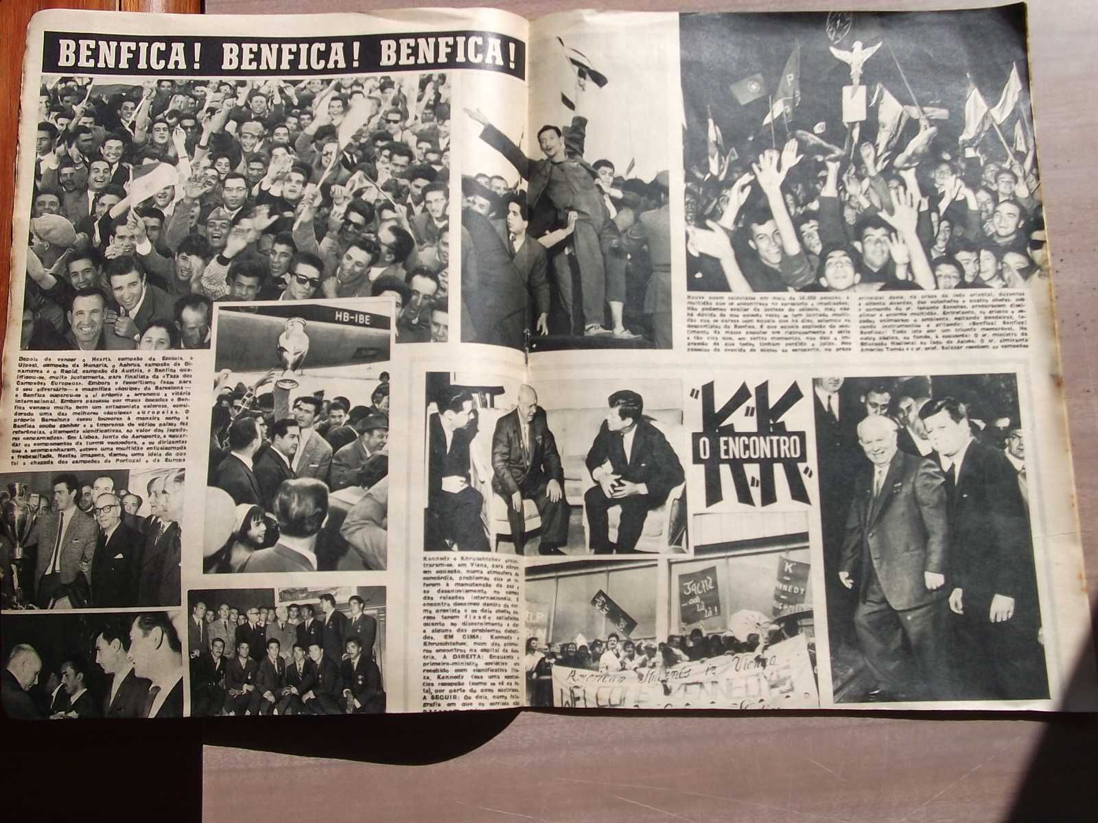 Histórico! Chegada do BENFICA Campeão Europeu 1960/61 Século Ilustrado