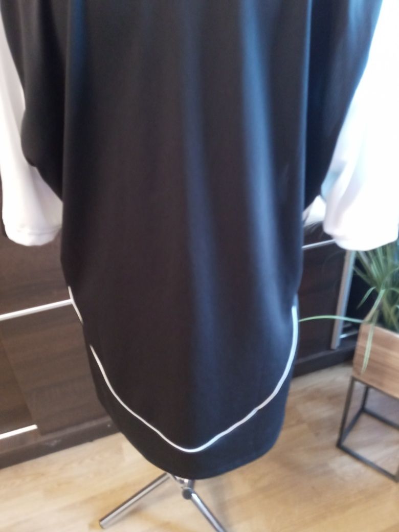 Koszulka L meska Adidas sportowa czarno biala