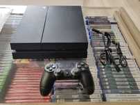 Konsola ps4 FAT 1tb, pad okablowanie, gra