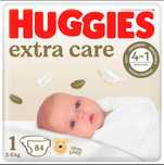 Pieluchy huggies extra care 1, 84szt w jednej paczce