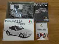 Porsche auto model super prezent Italeri 944 S Cabrio 1:24