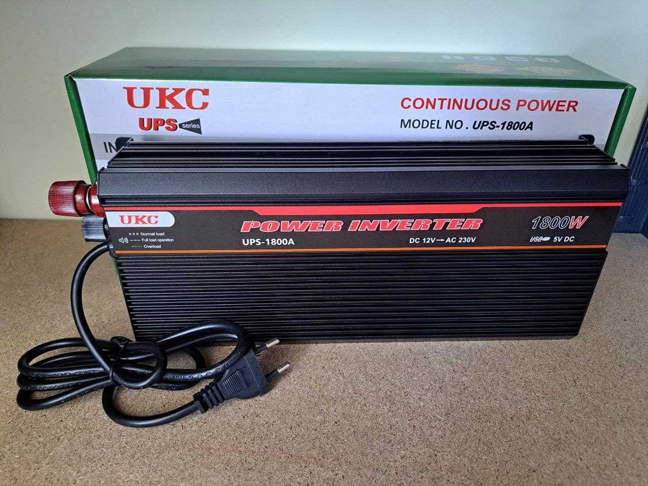 Преобразователь інвертор + зарядка 20А 12-220V 1800W Инвертор ИБП ДБЖ