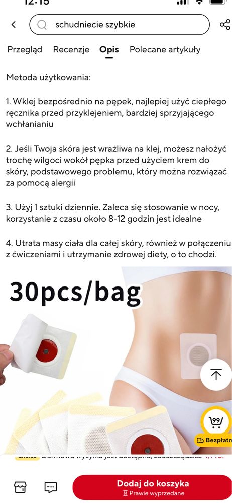 Plastry odchudzające Slim Patch-zestaw