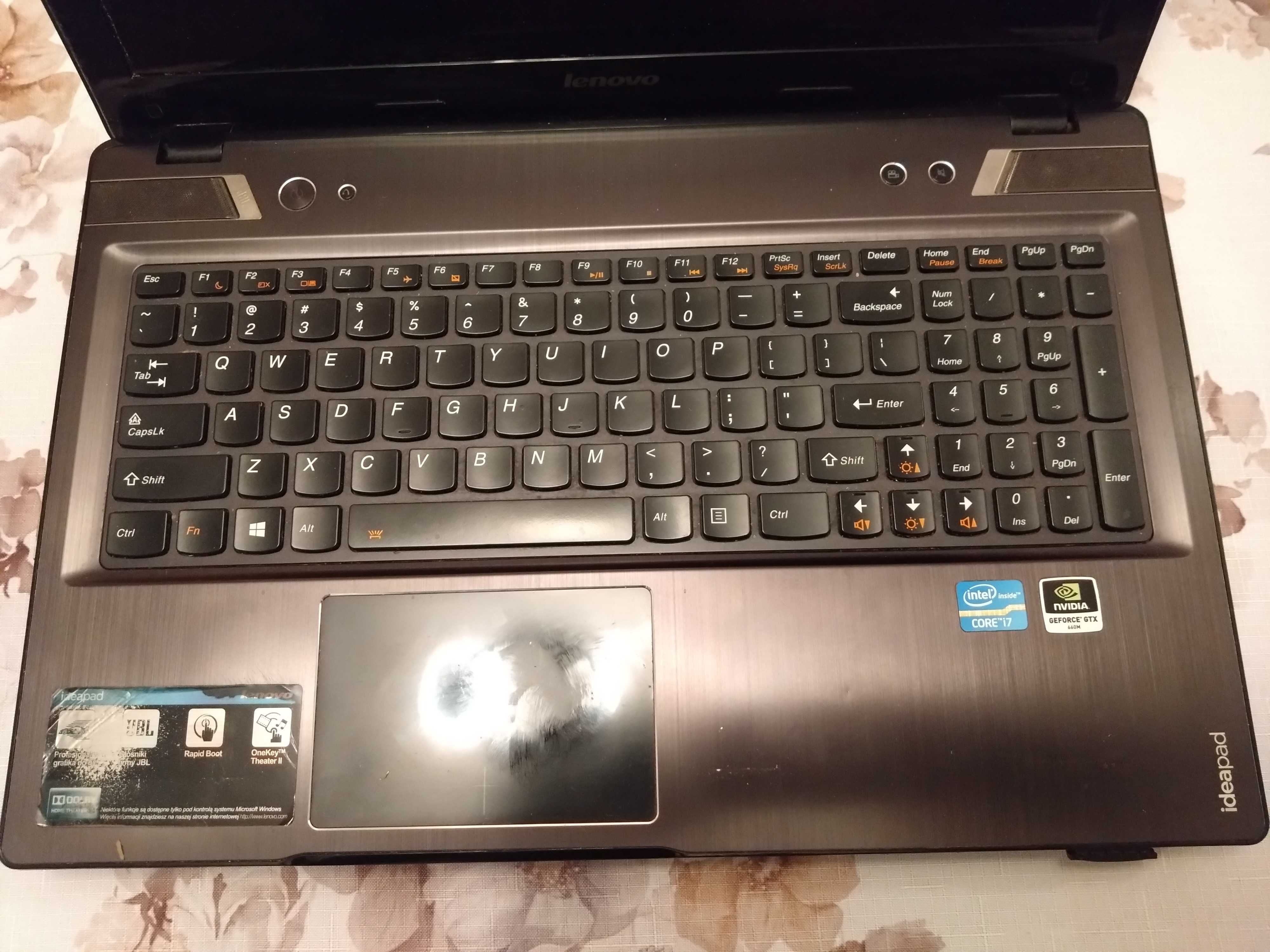 Lenovo Y580, i7-3630QM, GTX 660M, 16 GB RAM, SSD 750GB, FullHD