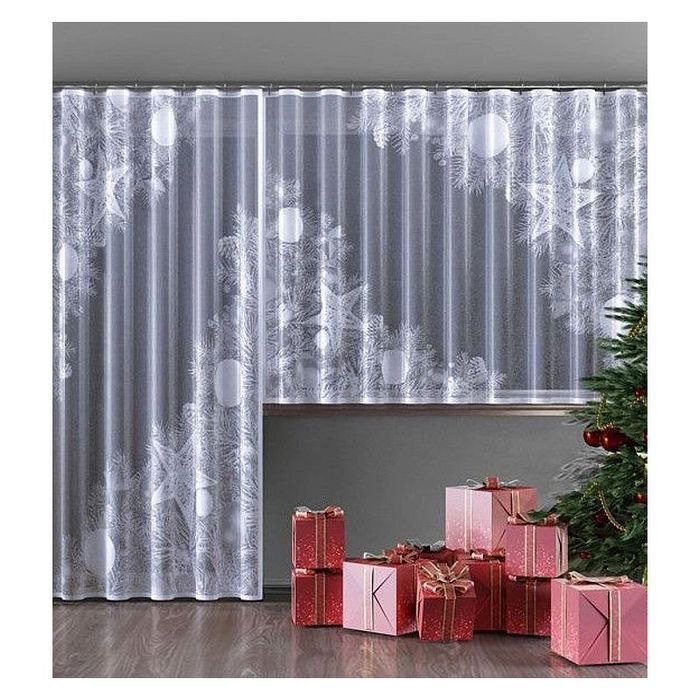 Firanki Christmas komplet balkonowy | WN18CH 64K | Boże Narodzenie