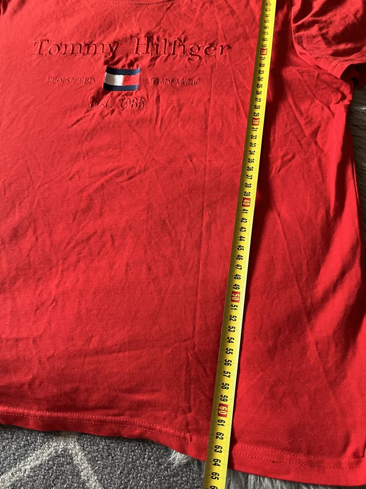 Tommy Hilfiger koszulka t-shirt czerwona logo L/XL