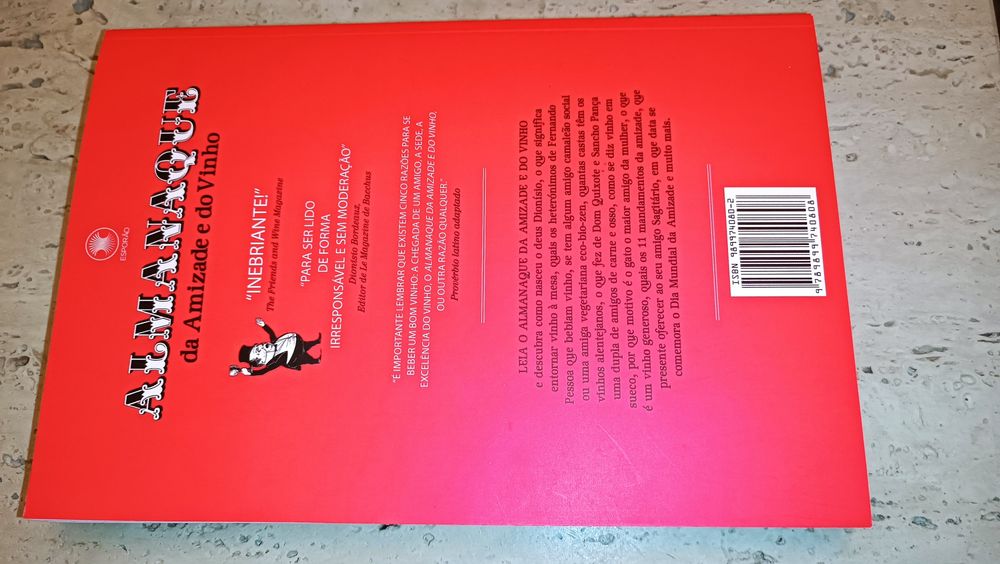 Livro Almanaque da Amizade e do Vinho