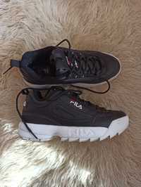 Fila disruptor low wmn 39 czarne z białą podeszwą buty damskie