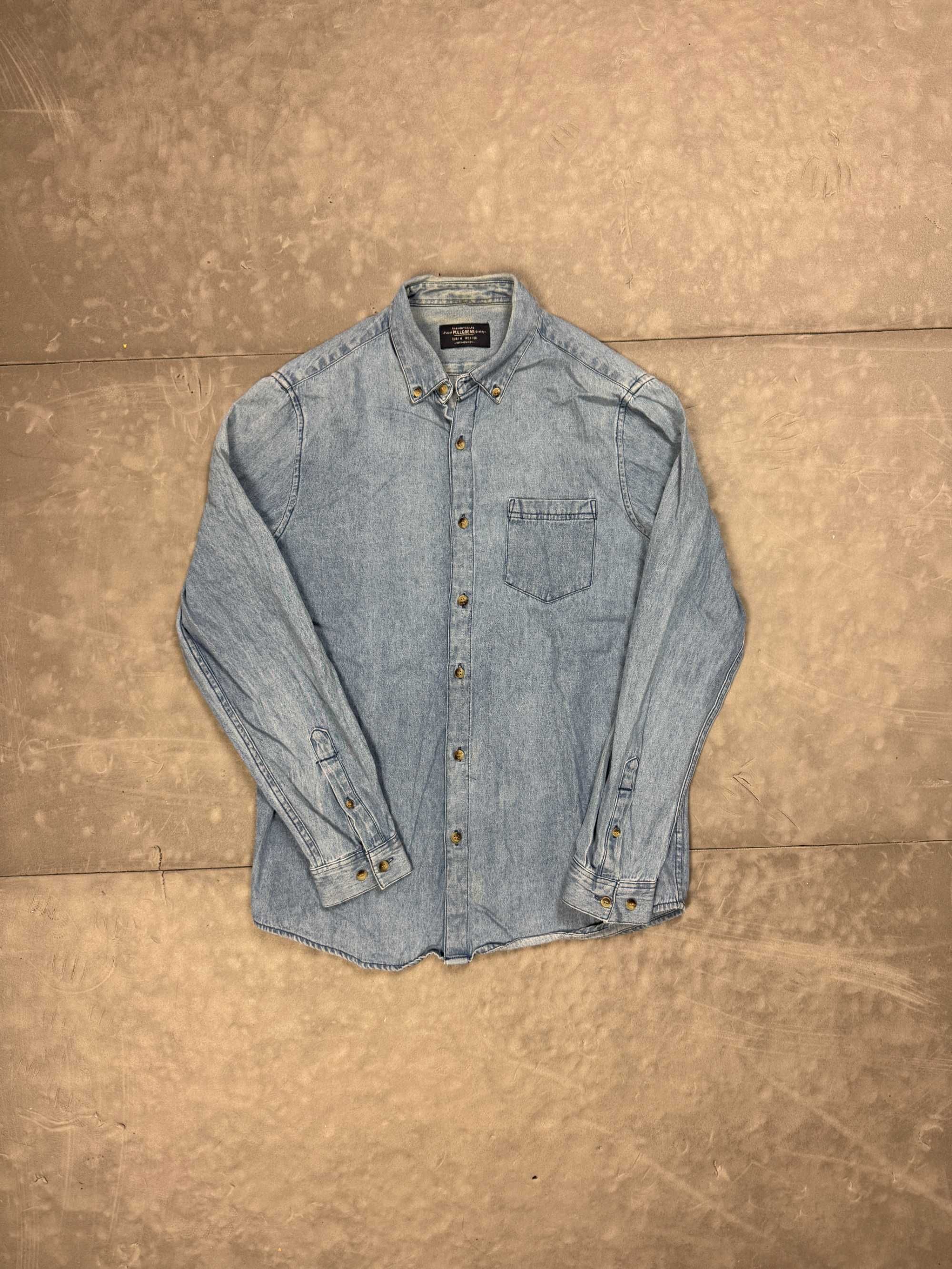 Pull & Bear niebieska jeansowa koszula denim y2k (M/L) streetwear 90s