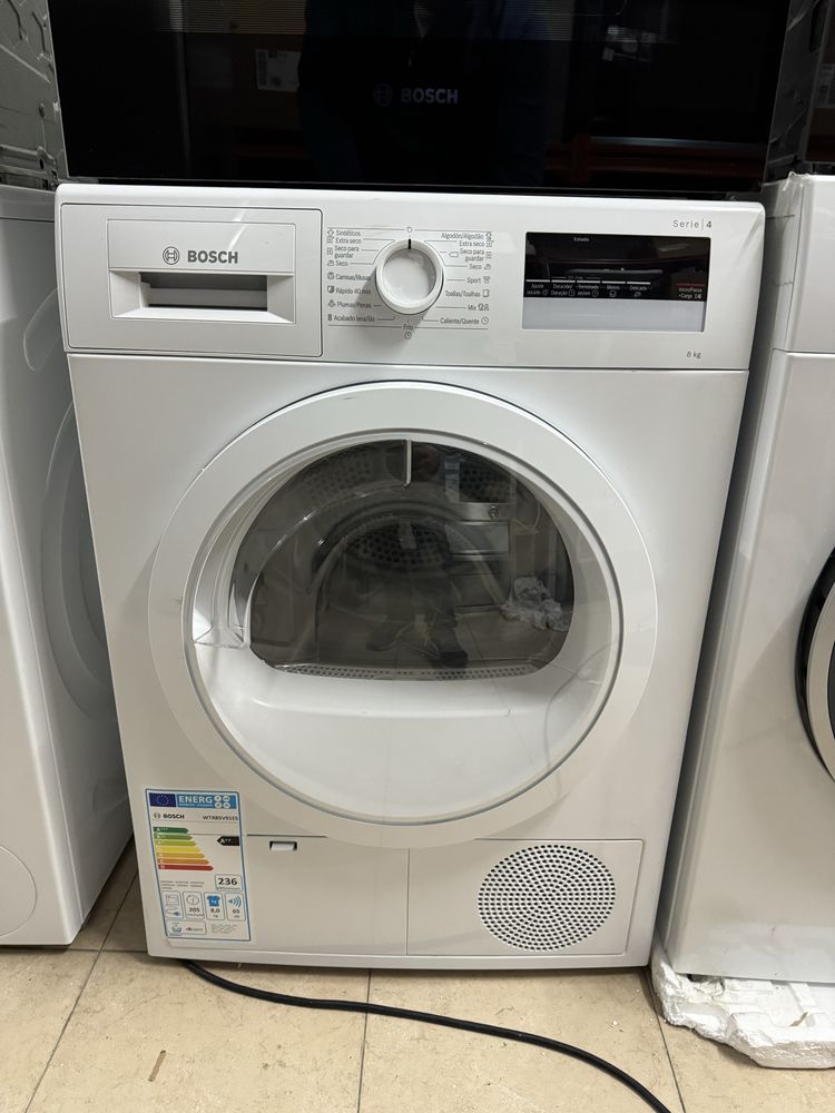 Máquina de Secar Roupa Bosch WTR85V91ES White - 8Kg A++ ( NOVA)