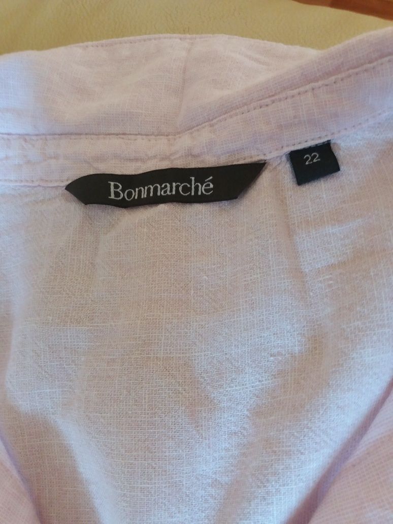 Рубашка женская льняная пастельно-розовая от Bonmarche