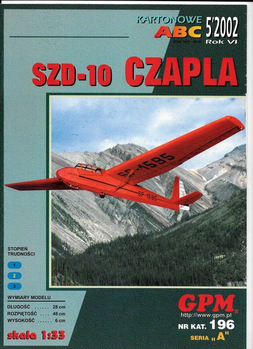 GPM 5 2002 nr.196 SZD-10 CZAPLA model 1:33