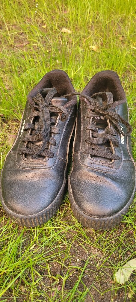 Buty sportowe Puma 34,5 czarne ekoskóra