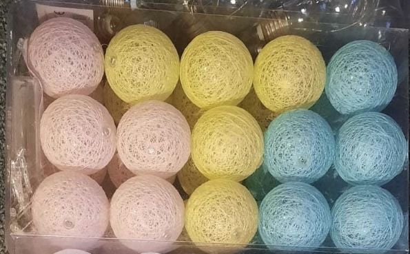 Dekoracje do domu - lampki, światełka, cotton balls, itp.