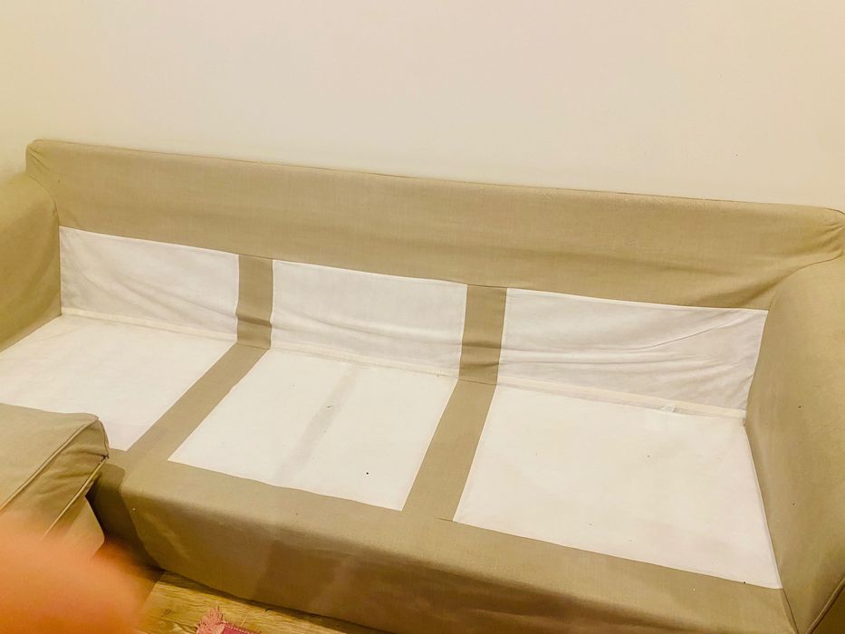 Sofá com chaise longue do Ikea