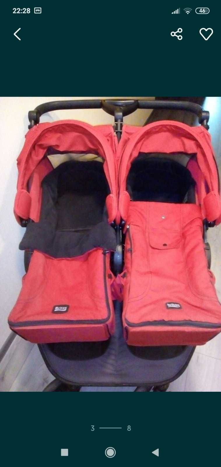 Продам коляску Britax B-Agile Double для двойни (близнецов)