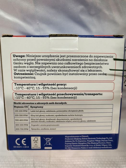 Czujnik tlenku węgla JBE TCS0101A