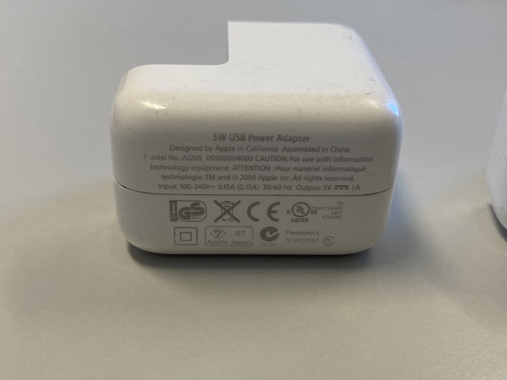 USB Power adapter 5w para iPhone / iPad a funcionar