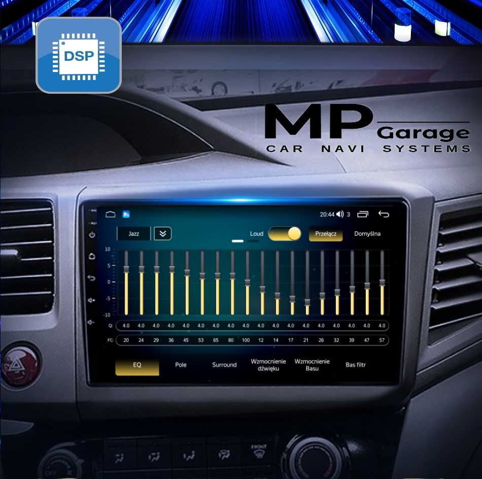 Honda Civic 9 Radio Android Qled CarPlay/AA 4G LTE Montaż