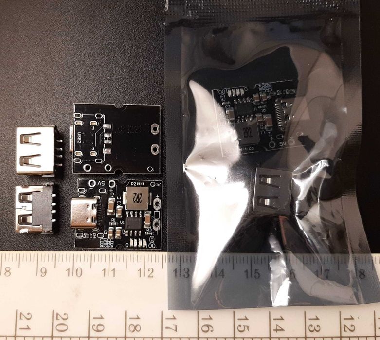 Мини модуль плата - павербанк 5V 2A Type-C с защитой и LED индикация