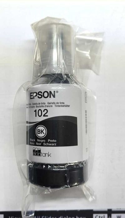 Tinteiro Epson 102 - preto (novo/selado)