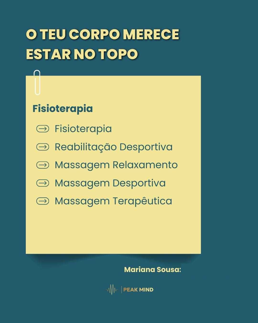 Peak Mind - Personal Trainer, Fisioterapia e Psicologia