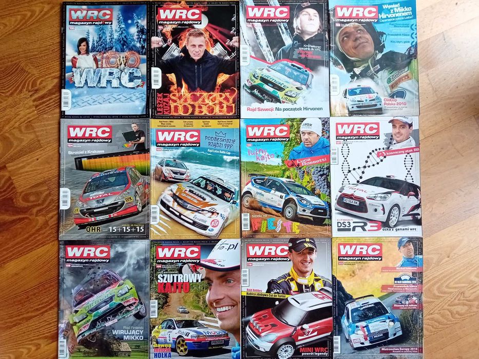 magazyn rajdowy WRC cały rocznik 2010 numery 100-111 stan bdb-