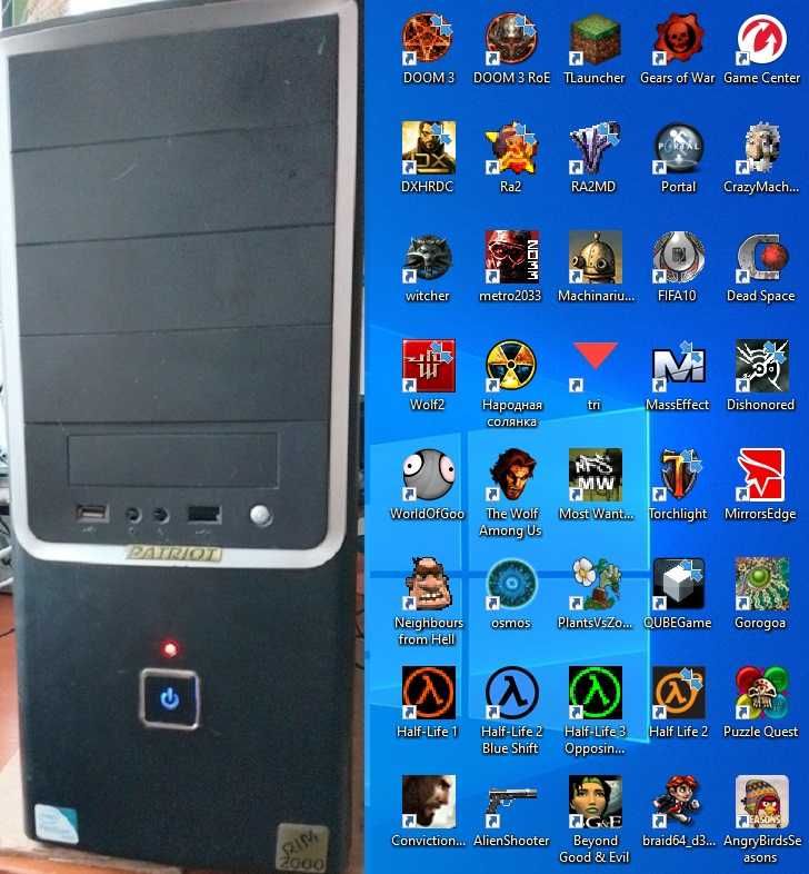 ПК 4 ядра 4 Гб R5 240 HDD