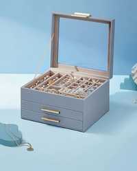 Szkatułka na biżuterie organizer pudełko idealne na prezent